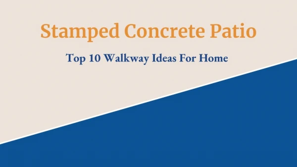 Stamped Concrete Ideas For Home