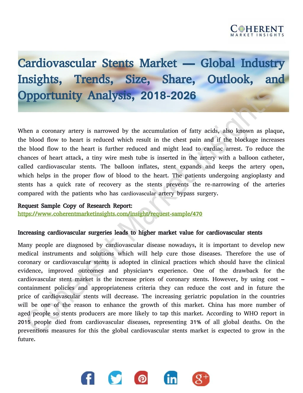 cardiovascular stents market global industry
