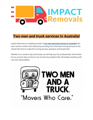 office removalists perth | two men and a truck australia - slide 1