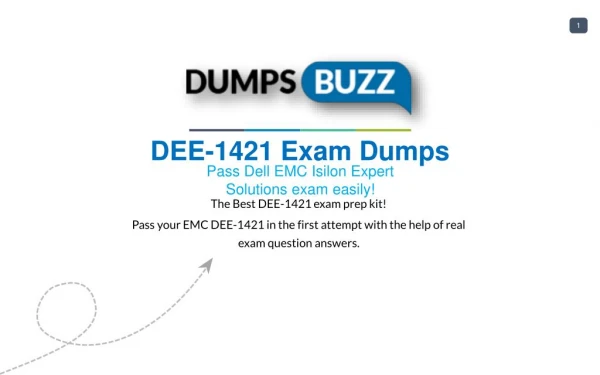 EMC DEE-1421 Braindumps - 100% success Promise on DEE-1421 Test