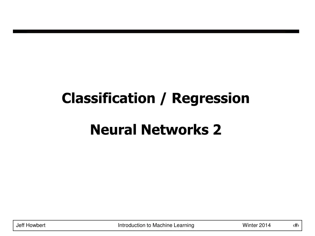 classification regression neural networks 2