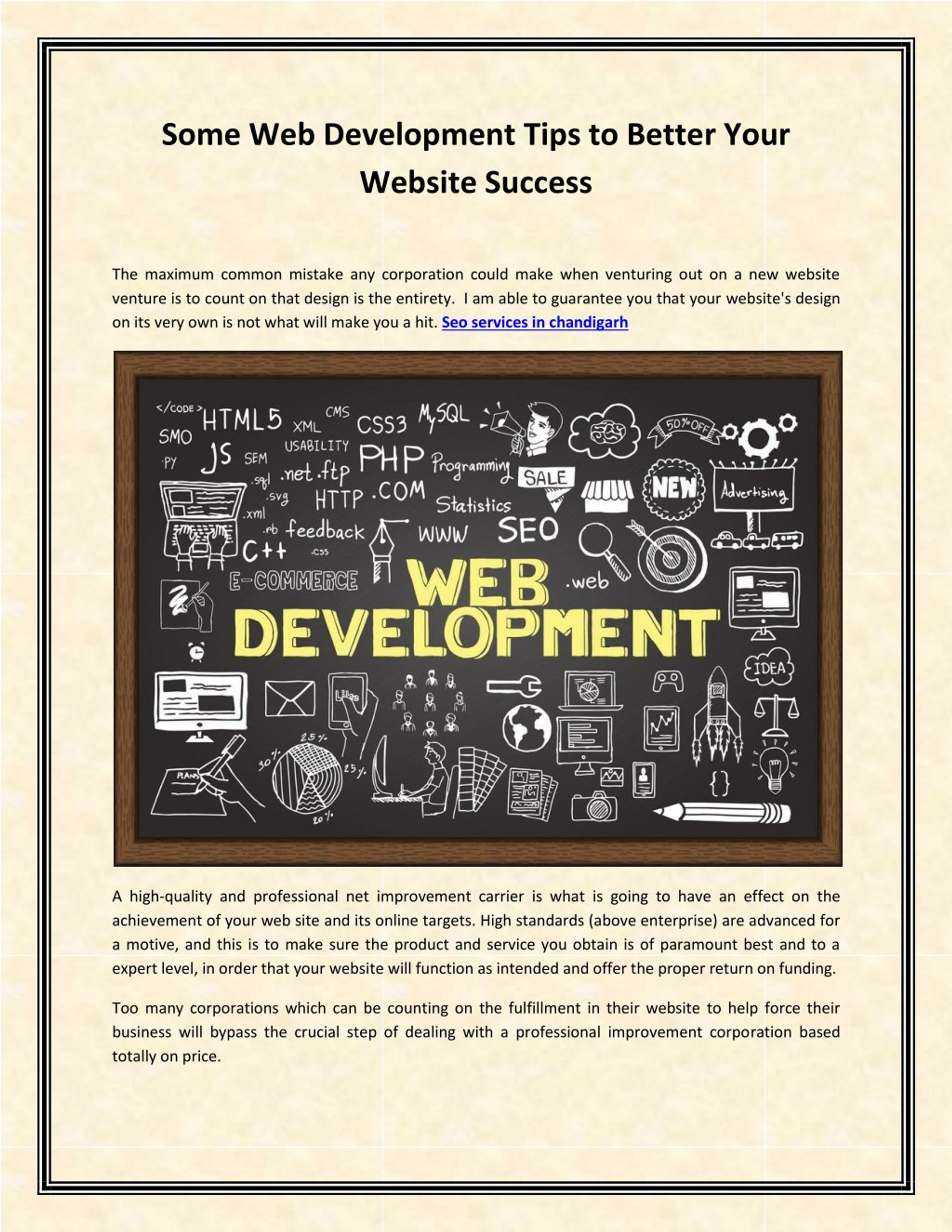 PPT - Some Web Development Tips to Better Your Website Success ...