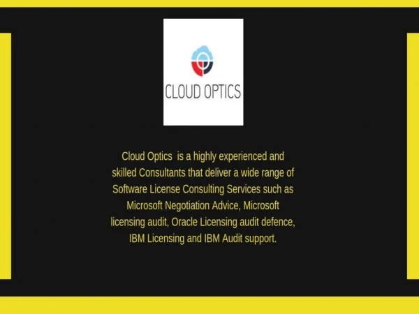Best Oracle License Services - Cloud Optics