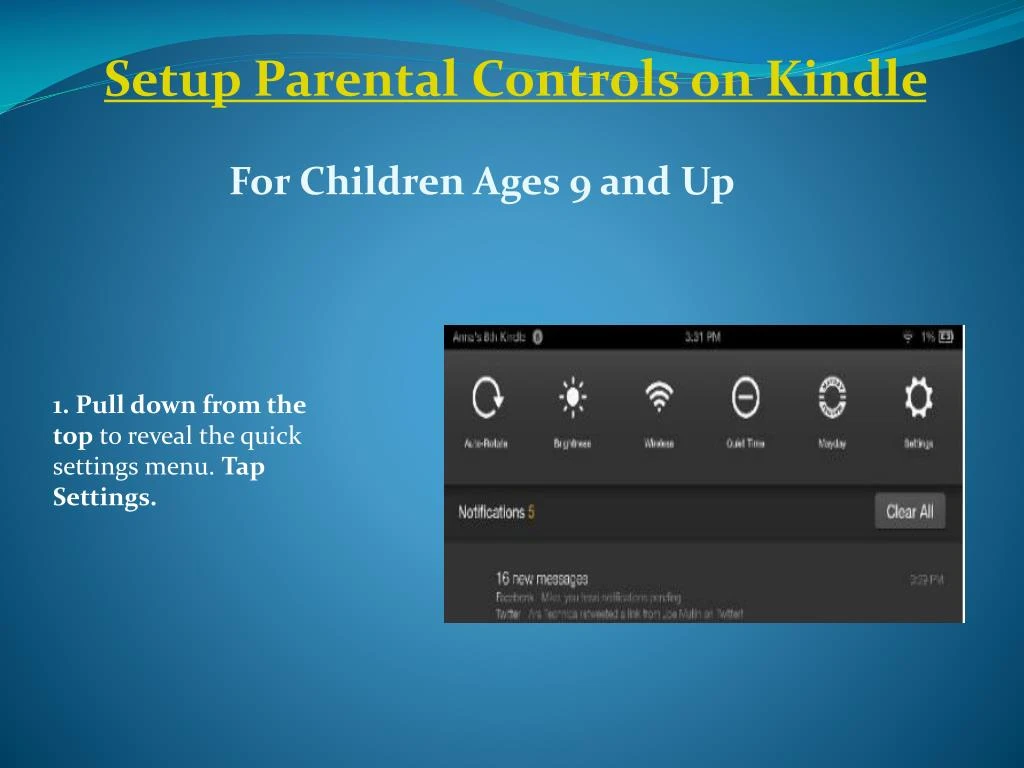 setup parental controls on kindle for children