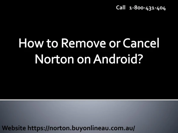 How to Remove or Cancel Norton on Android?