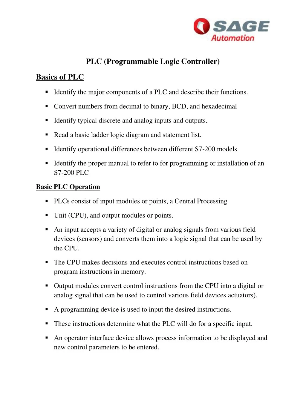 plc programmable logic controller