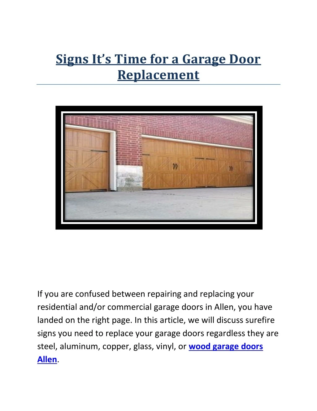 signs it s time for a garage door replacement