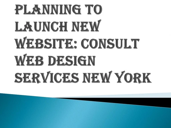 Two Main Factors for Web Design Services New York