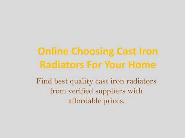 Cast Iron Radiators - Essential Benefits of Choosing Modern Radiators
