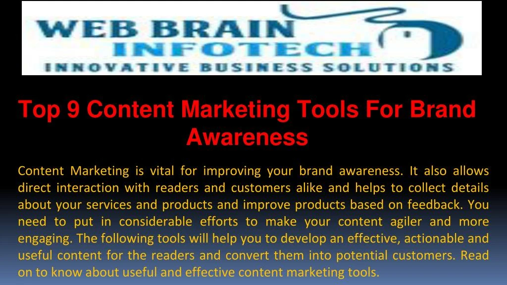 top 9 content marketing tools for brand awareness