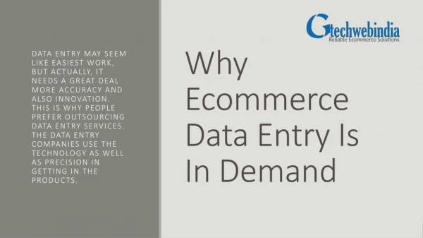 Why ecommerce data entry is in demand