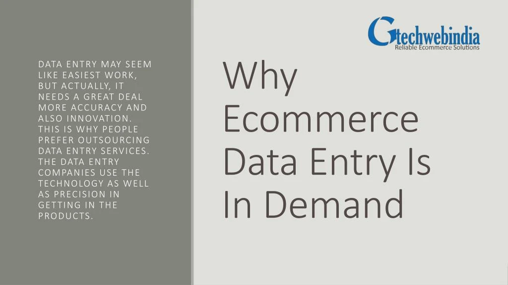 why ecommerce data entry is in demand