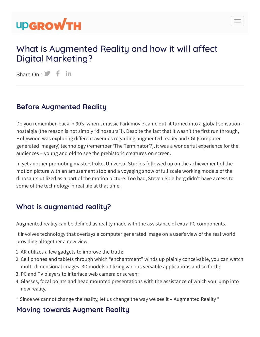 what is augmented reality and how it will