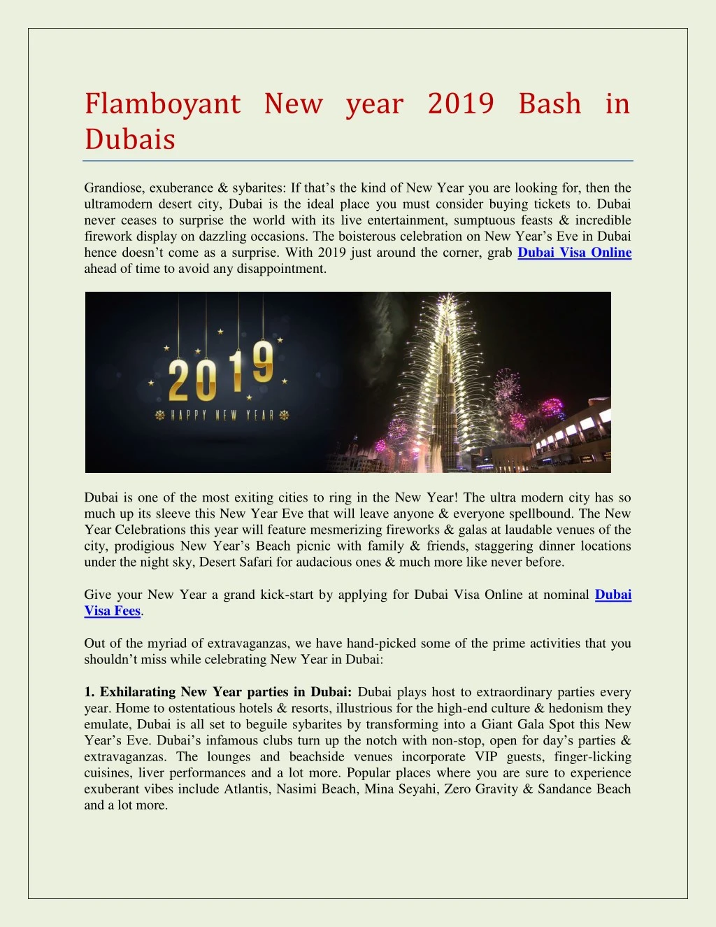 flamboyant new year 2019 bash in dubais