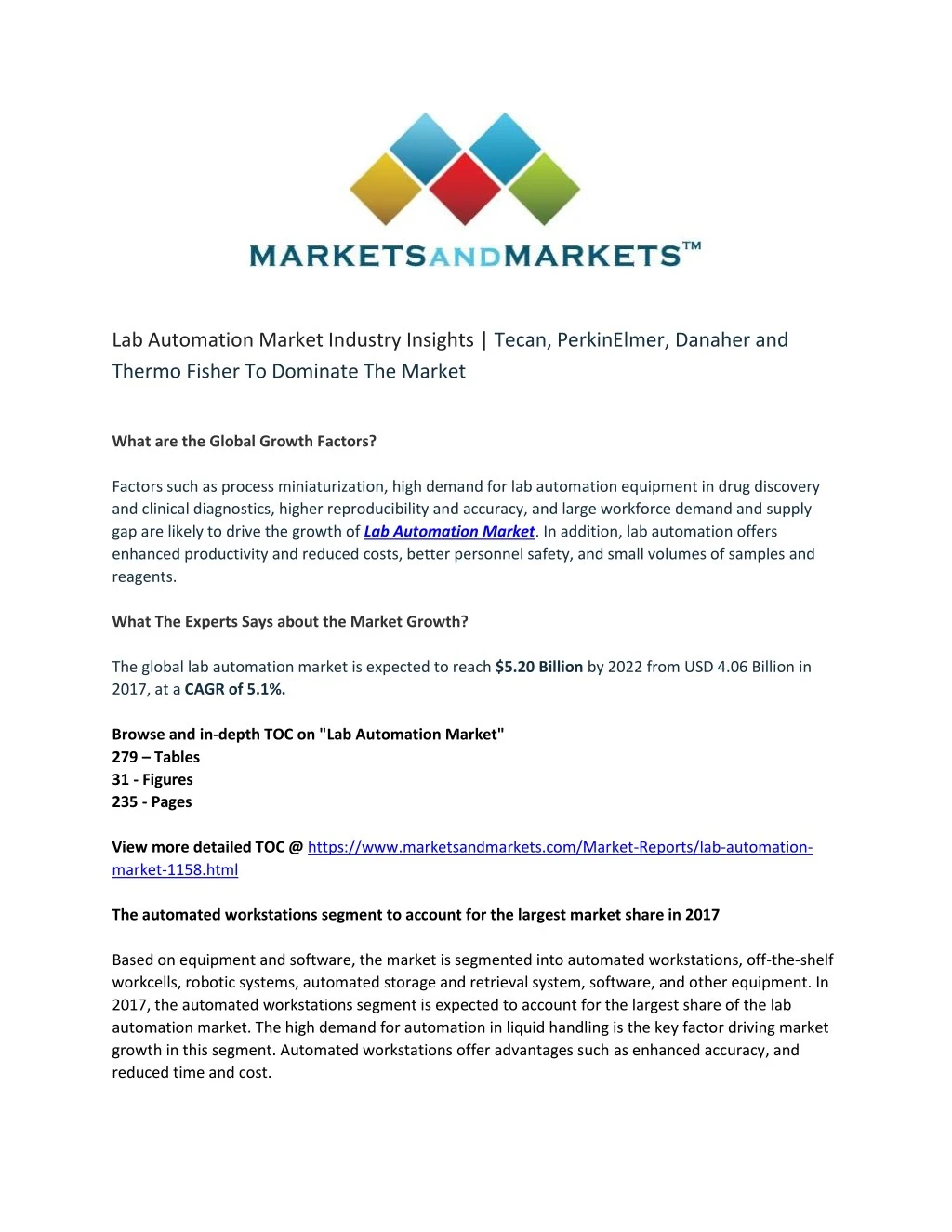 lab automation market industry insights tecan
