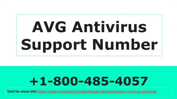 AVG Antivirus Online Support Number 1-800-485-4057