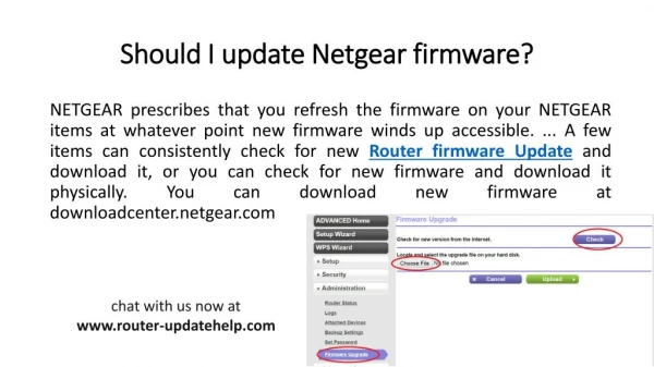 Should I update Netgear firmware?