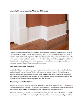 Mandate Home Accessories Making a Difference - slide 1