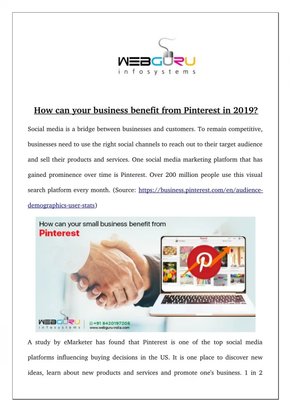 How can your business benefit from Pinterest in 2019?