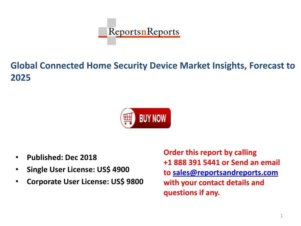 global connected home security device market