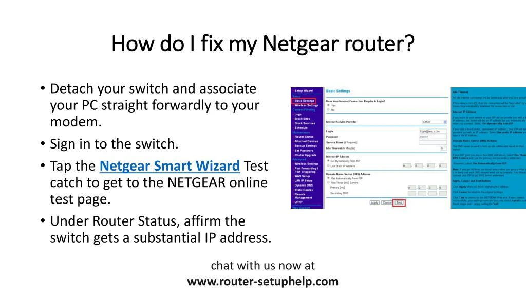how do i fix my netgear router