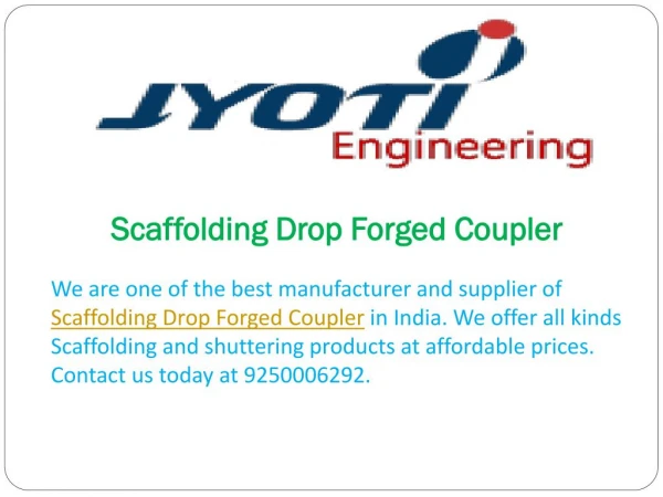 Scaffolding Drop Forged Coupler