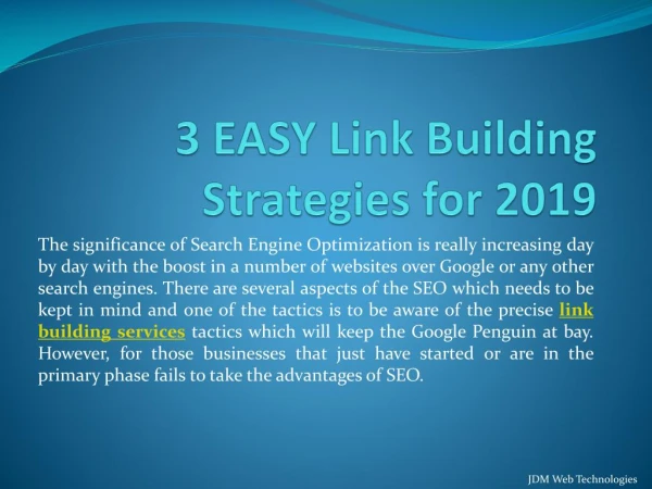 3 EASY Link Building Strategies for 2019