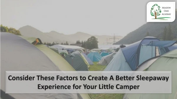 Consider These Factors to Create A Better Sleepaway Experience for Your Little Camper
