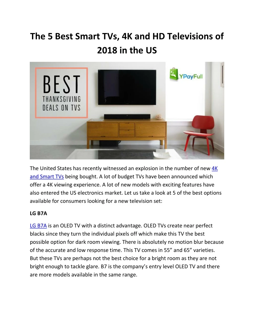 PPT - The 5 Best Smart TVs, 4K and HD Televisions available at Great ...