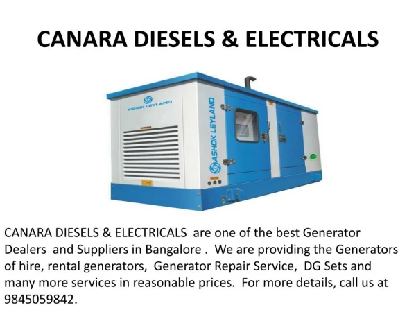 Second Hand DG set generators dealers in bangalore