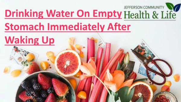 Drinking water on empty stomach immediately after waking up