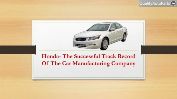 Honda - The Successful Car Manufacturing Company