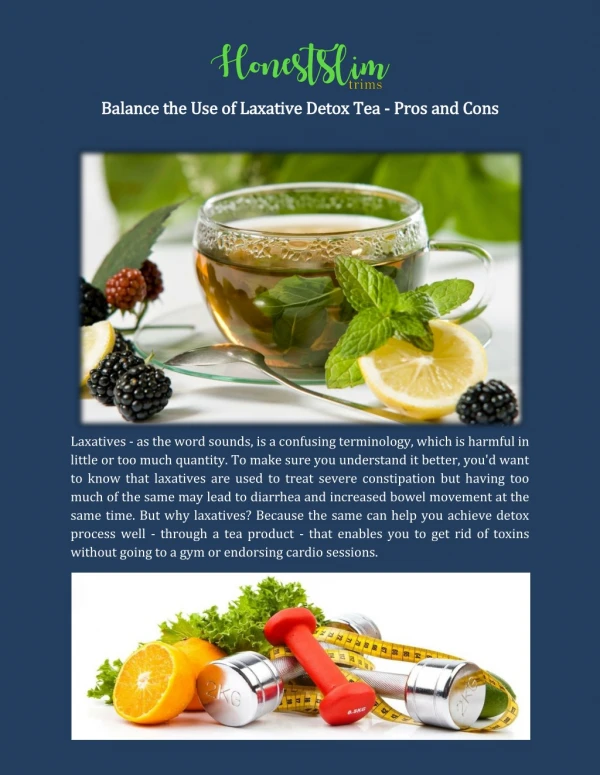 Balance the Use of Laxative Detox Tea - Pros and Cons