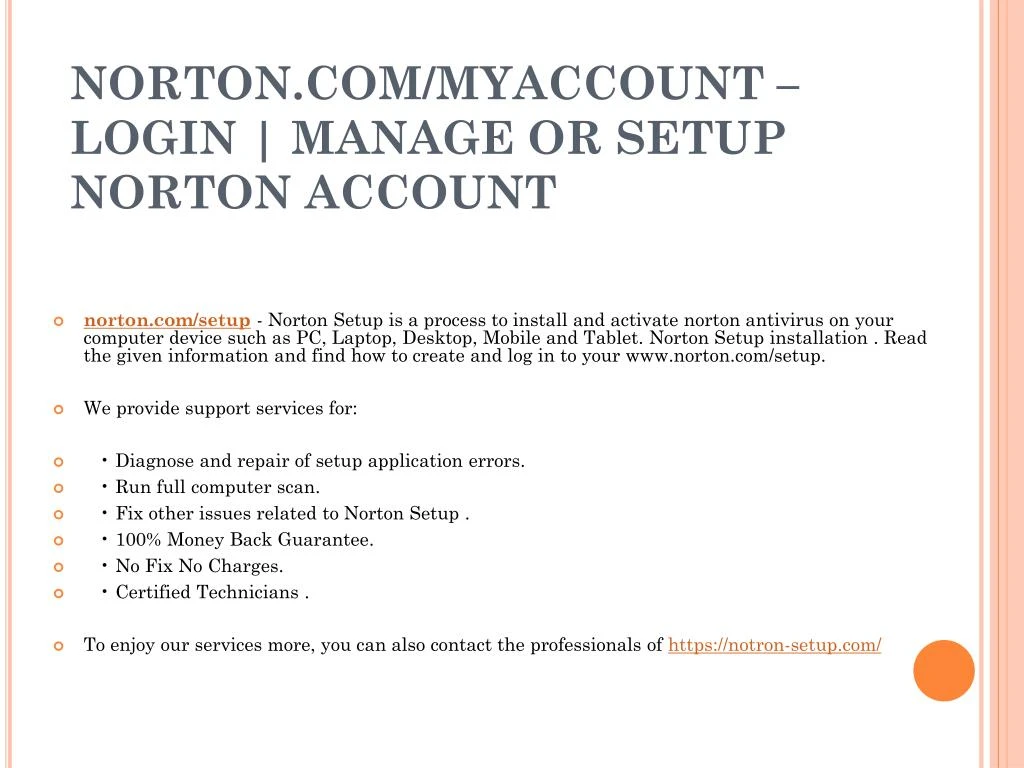 norton com myaccount login manage or setup norton account