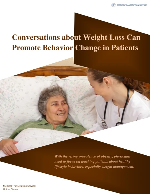 Conversations about Weight Loss can Promote Behavior Change in Patients