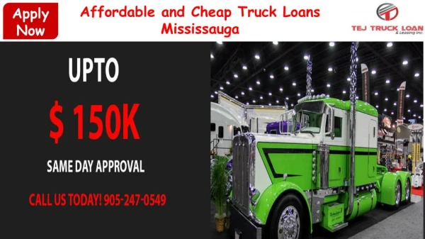 Affordable and Cheap Truck Loans Mississauga