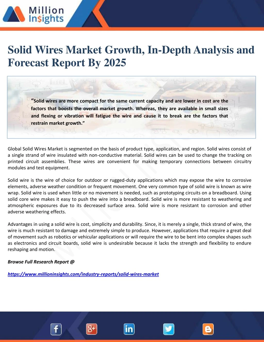 solid wires market growth in depth analysis