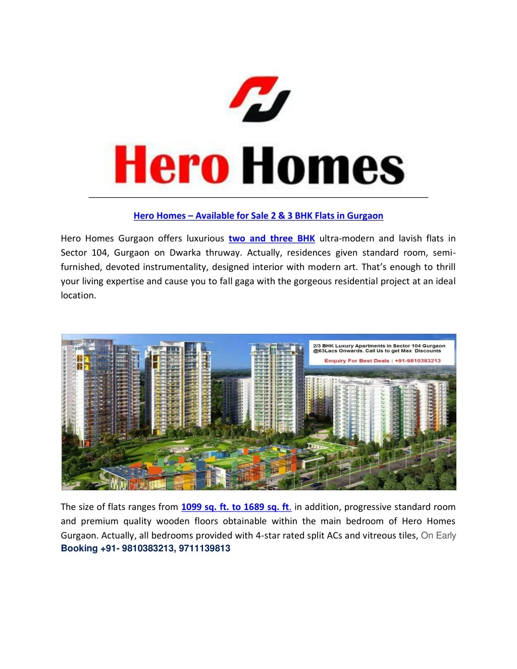 hero homes available for sale 2 3 bhk flats