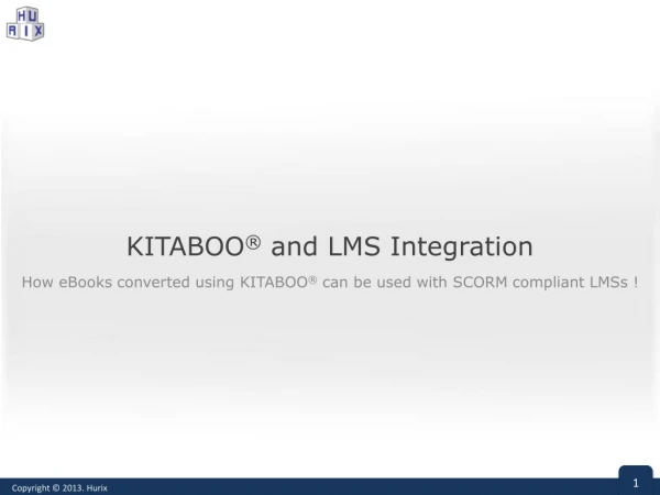 How eBooks converted using KITABOO® can be used with SCORM compliant LMSs