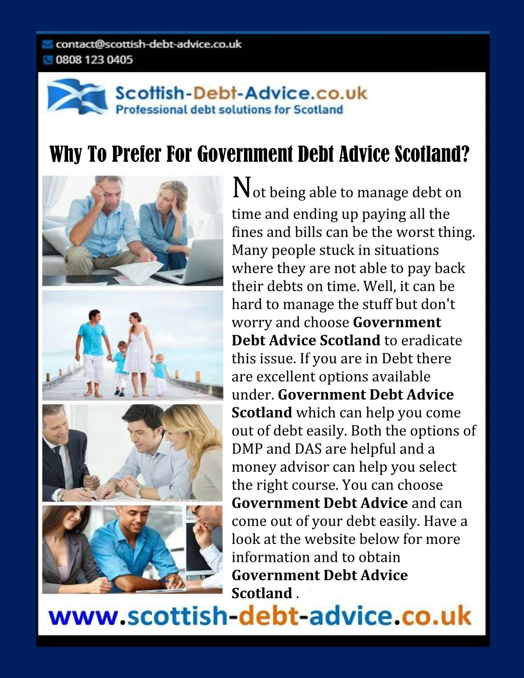 why to prefer for government debt advice scotland