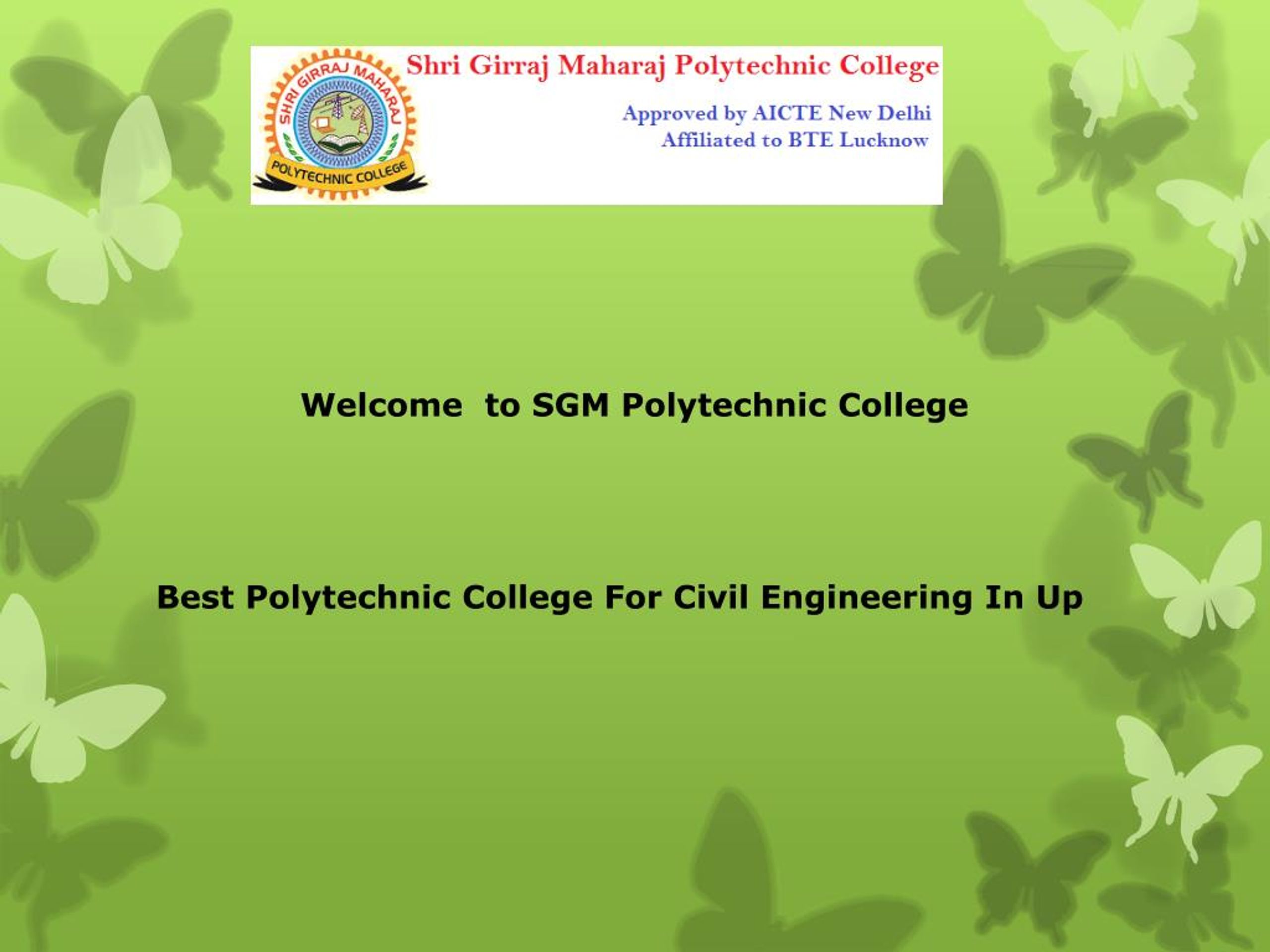 Polytechnic Colleg PPT - Best polytechnic college for civil engineering in UP PowerPoint ...