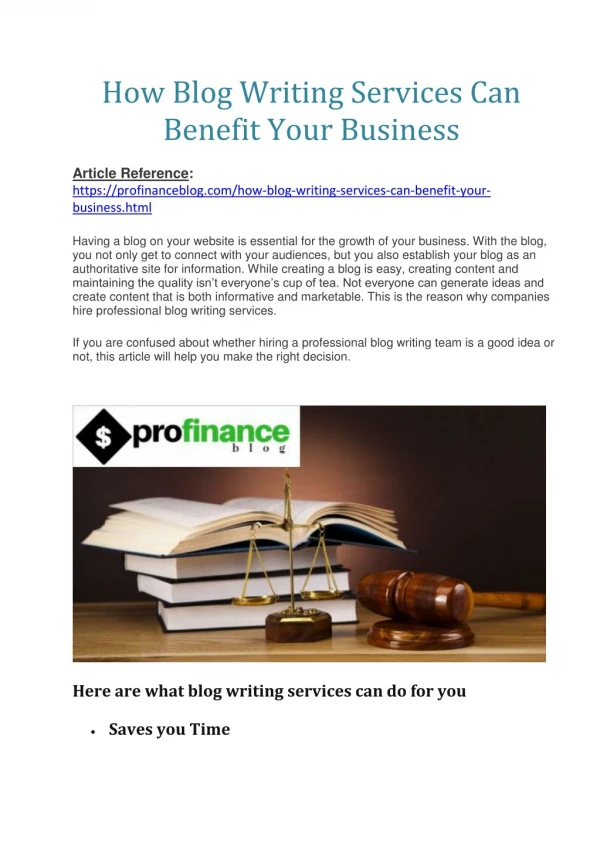 How Blog Writing Services Can Benefit Your Business