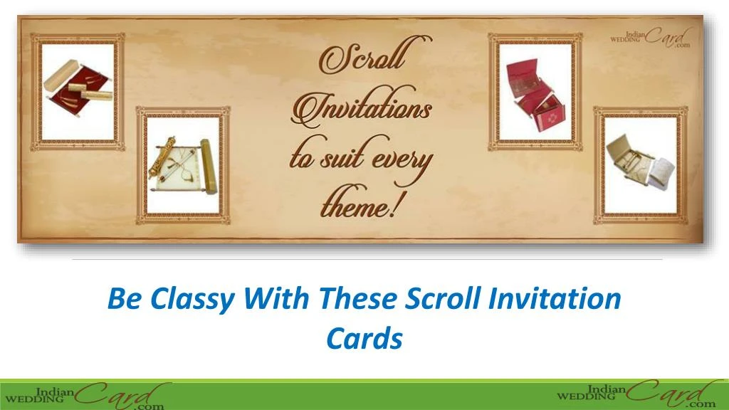 be classy with these scroll invitation cards