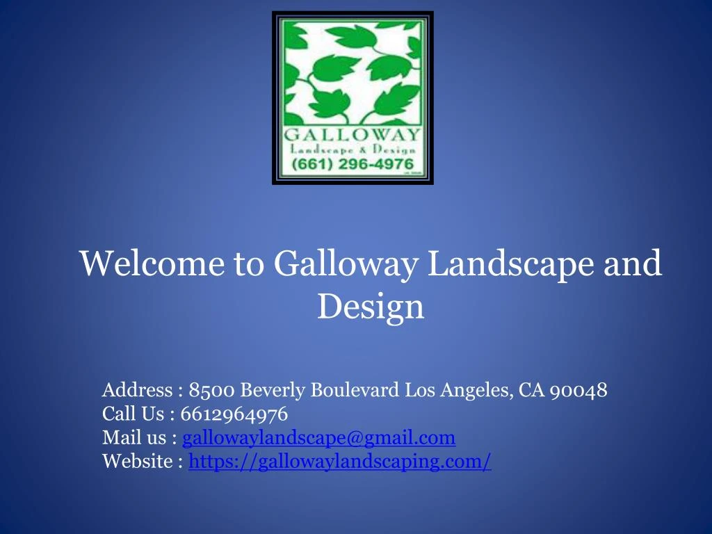 welcome to galloway landscape and design