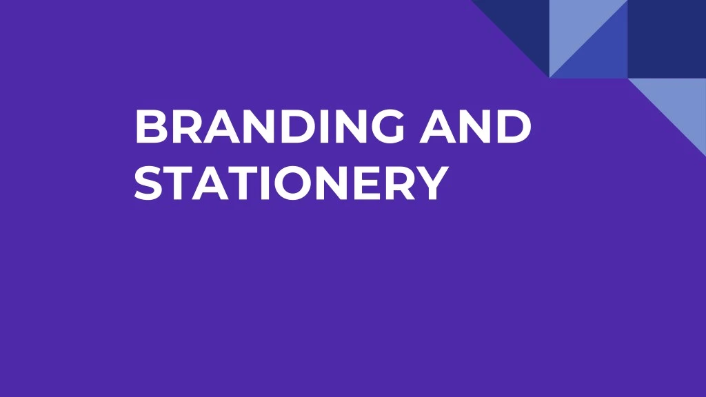 branding and stationery