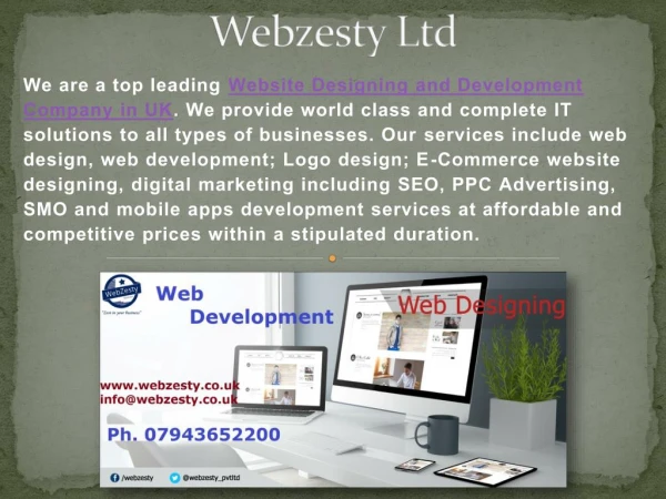 Web designing and development services by webzesty.co.uk