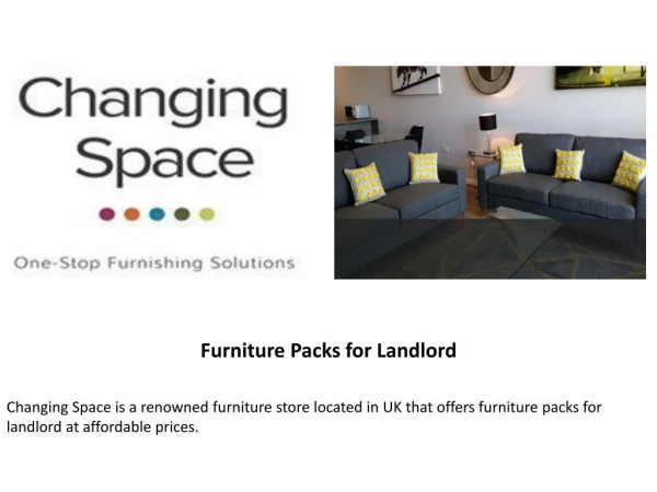 Furniture Packs for Landlord