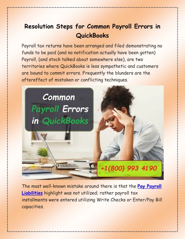 Common Payroll Errors in QuickBooks