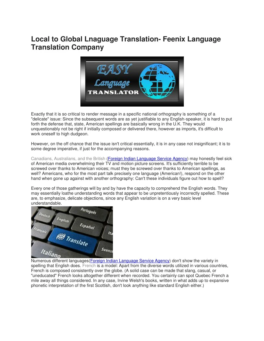 local to global lnaguage translation feenix