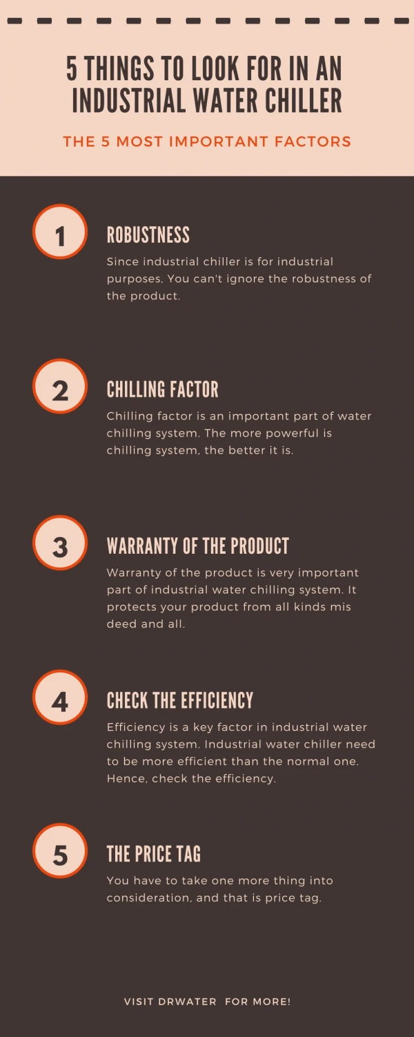 5 things to think about for industrial water chiller